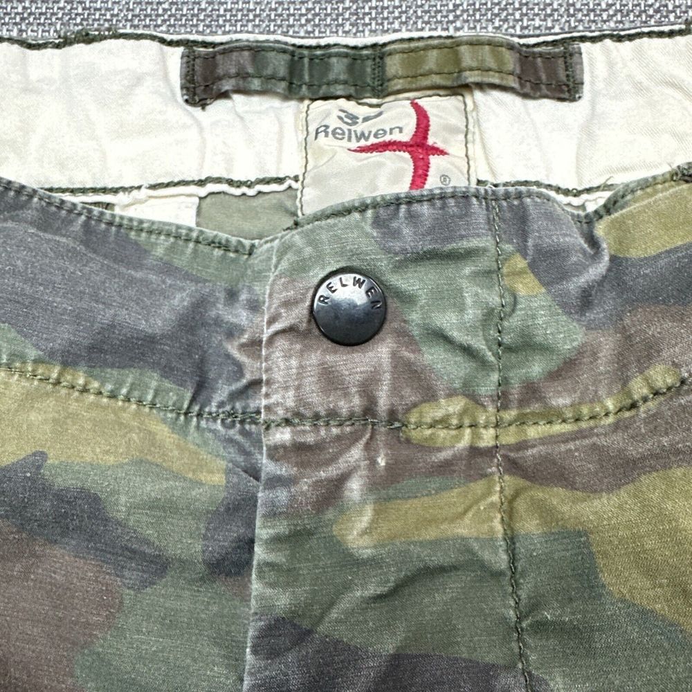Relwen Shorts Mens size 36 Camo Pockets 8.5" Inseam Stretch Casual Worn In Look - Picture 3 of 11